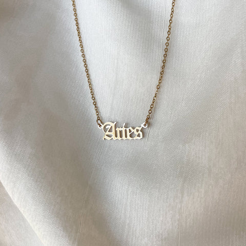 Aries Zodiac Necklace