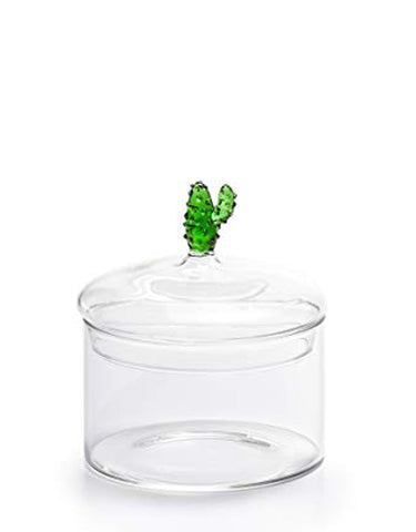 Cactus Glass Canister Short