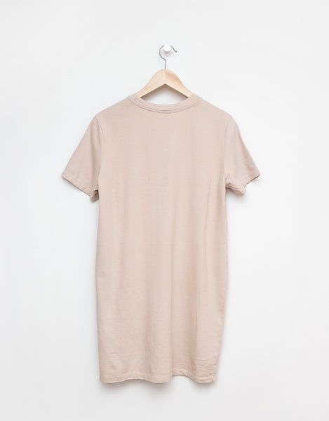 t shirt dress nude Safe Love T-Shirt Mini Dress - Nude/combo