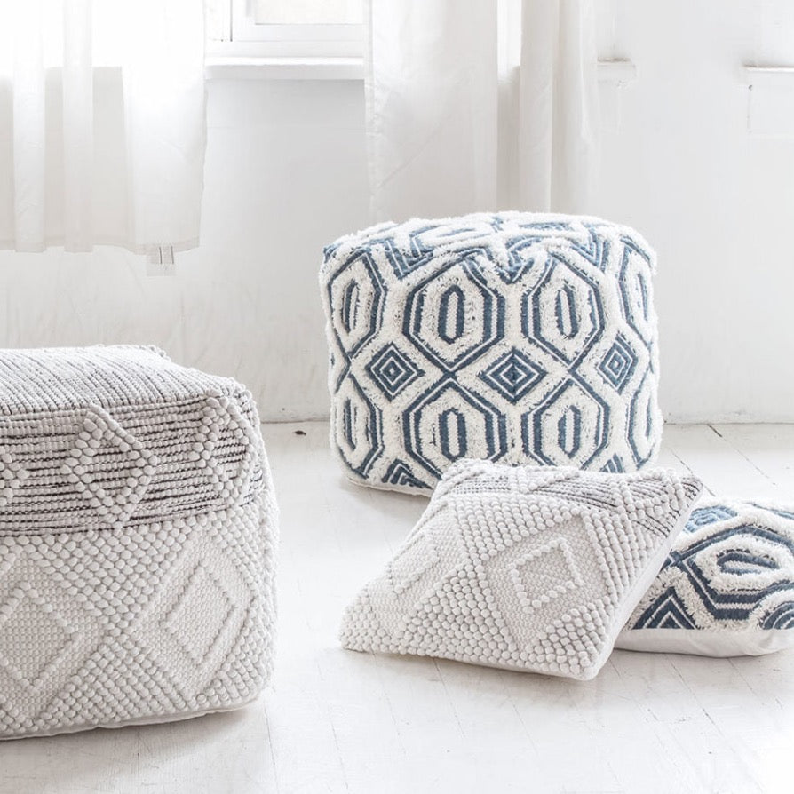 Bohemian Agra Pouf