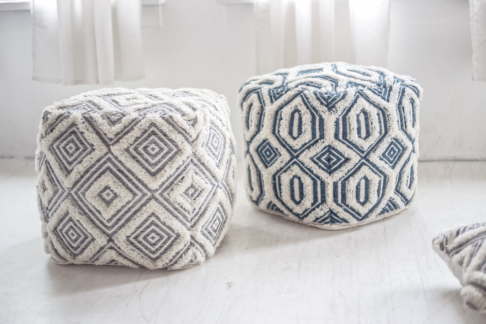 Bohemian Agra Pouf
