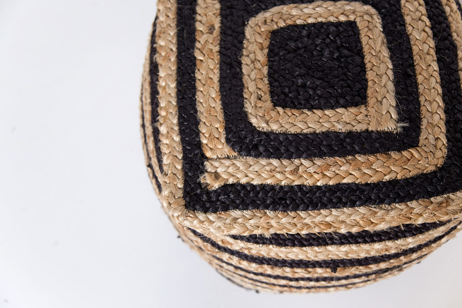 Bohemian Jute Pouf