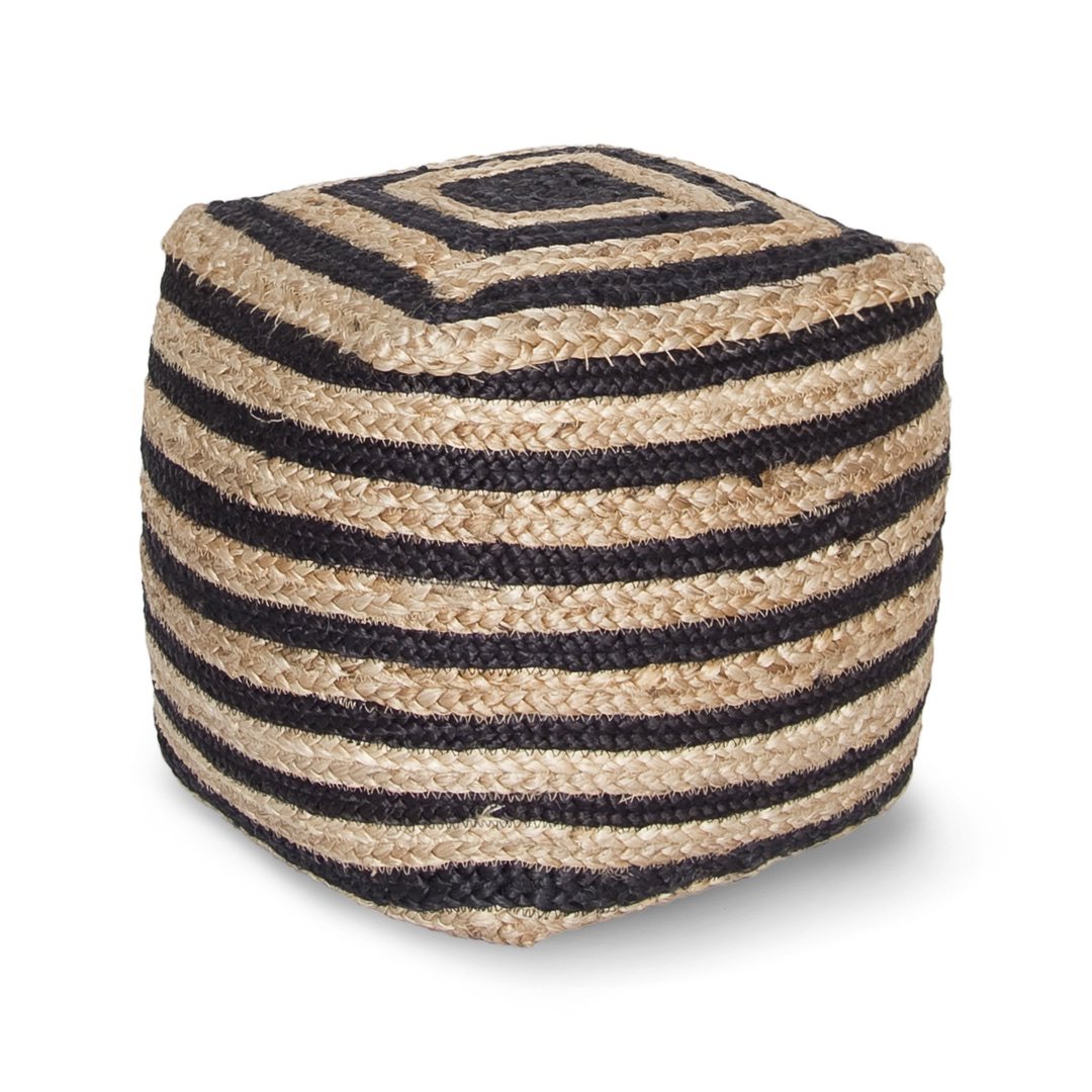 Bohemian Jute Pouf