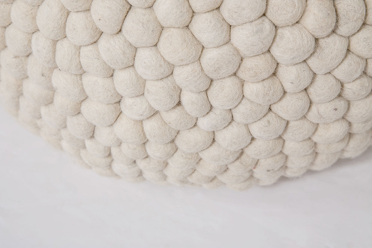 Bohemian Pebble Pouf - Cream