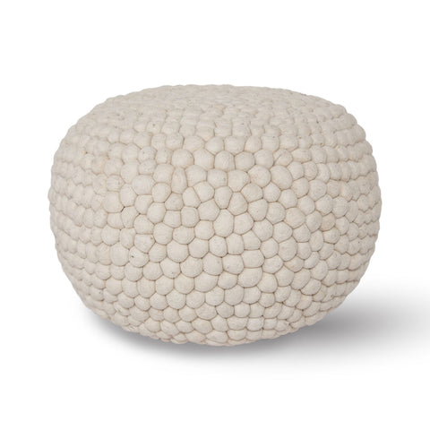 Bohemian Pebble Pouf - Cream