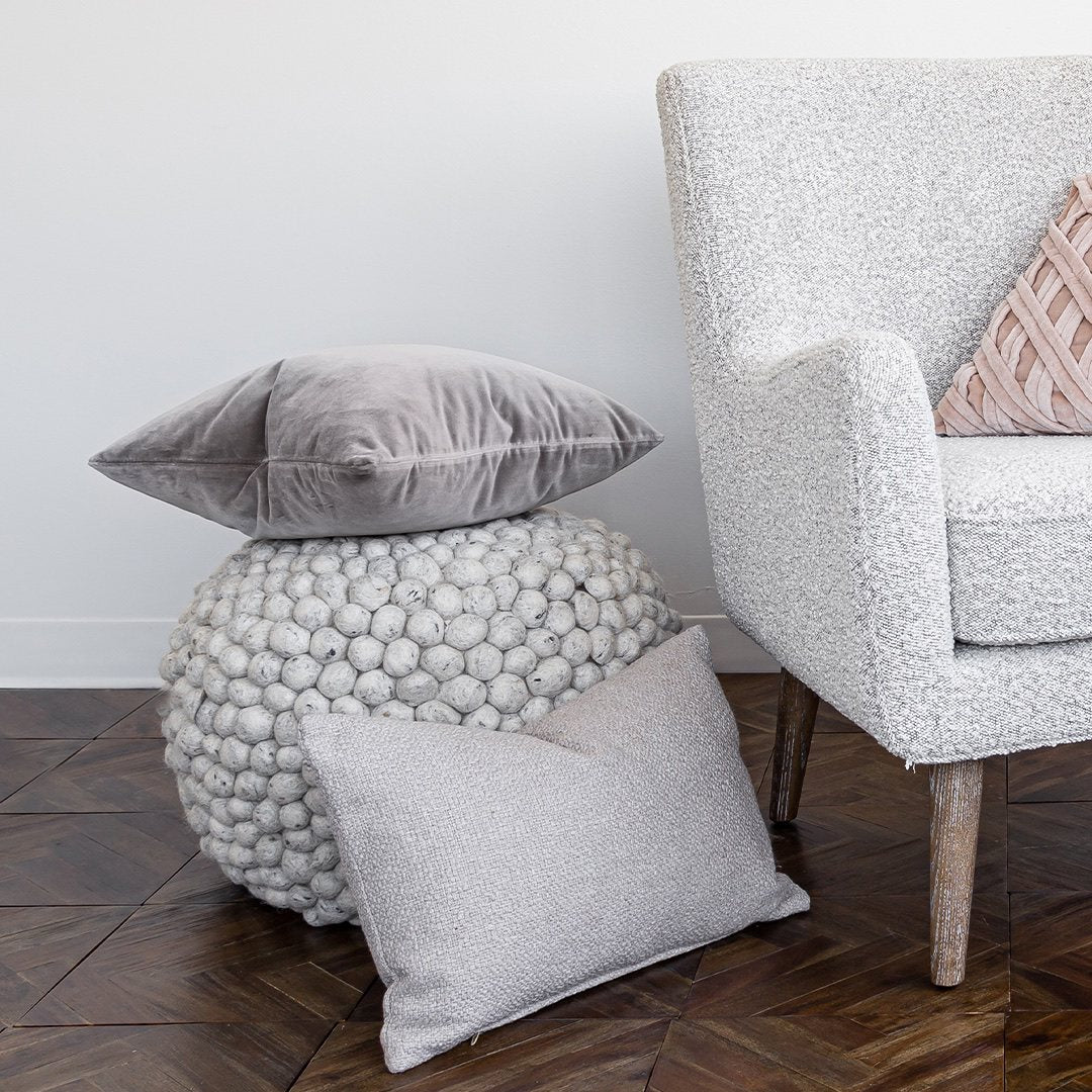 Bohemian Pebble Pouf - Grey