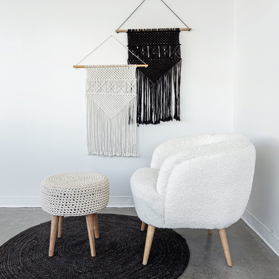 Bohemian Rio Macrame Wall Hanging - Black