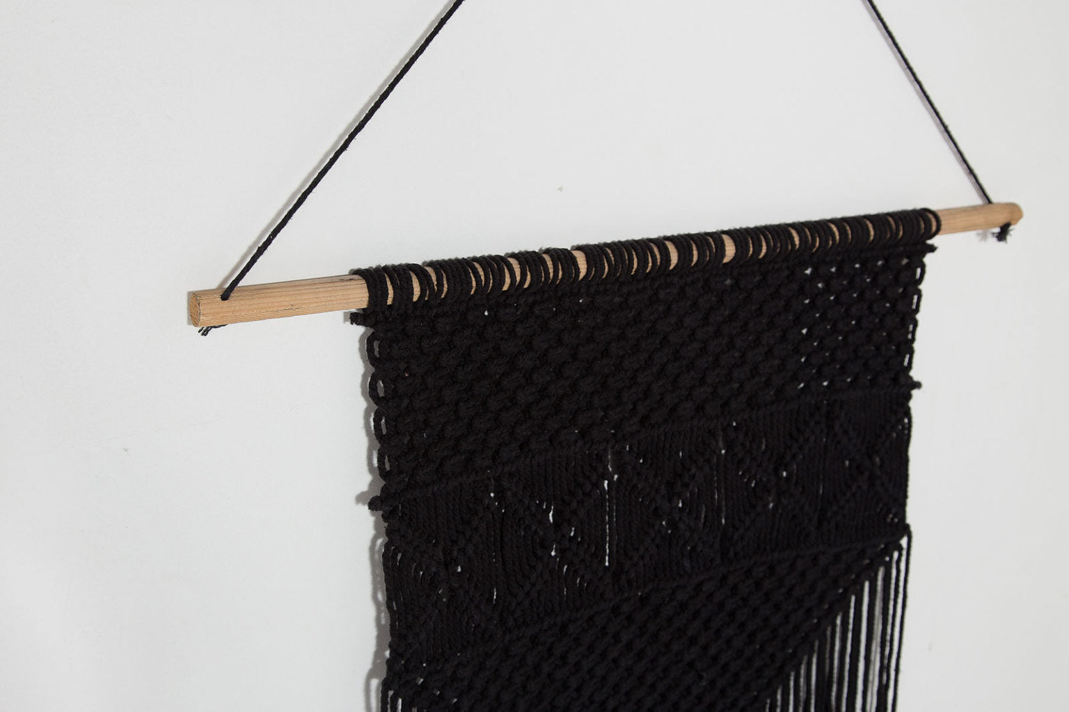 Bohemian Rio Macrame Wall Hanging - Black