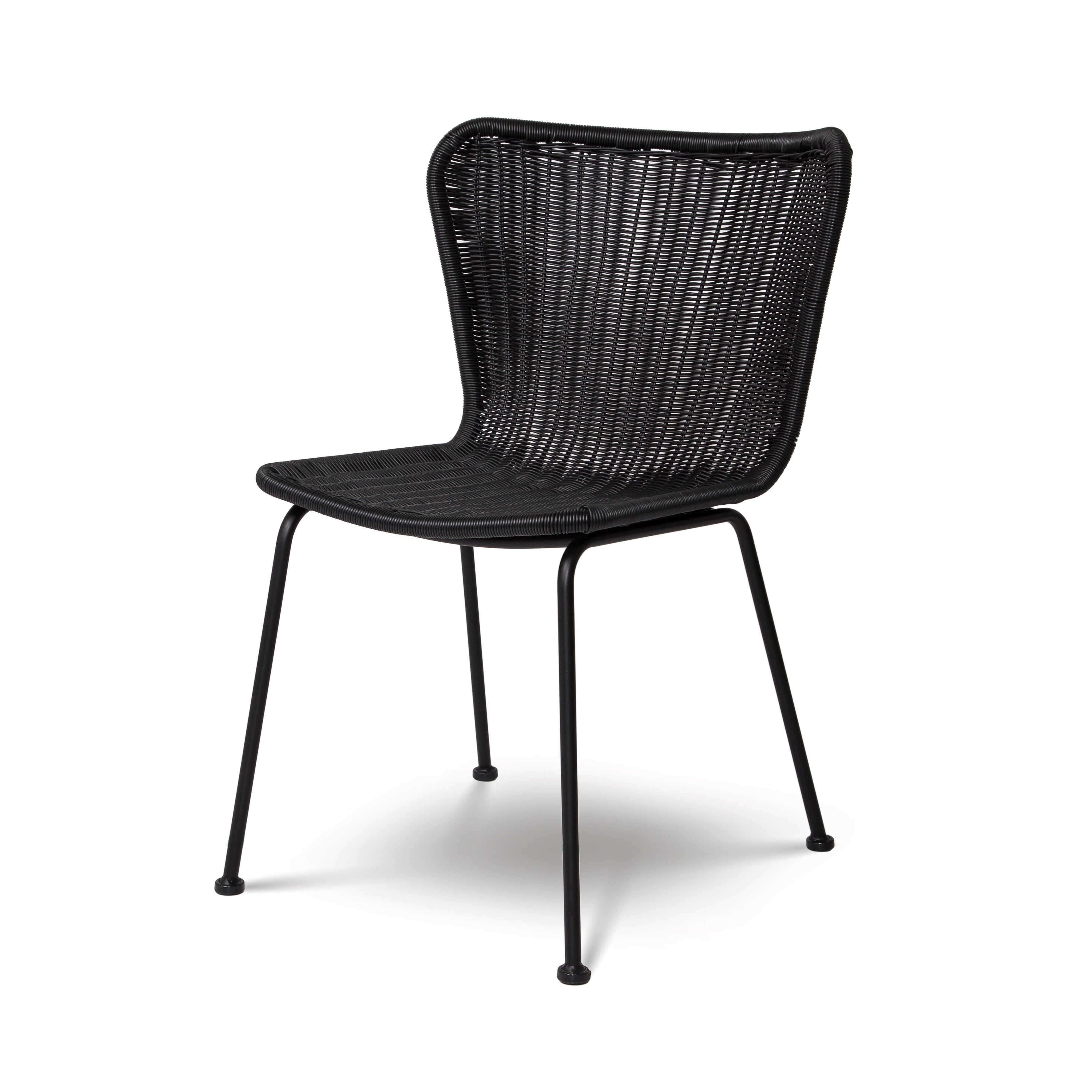 Calabria Wave Dining Chair - Black