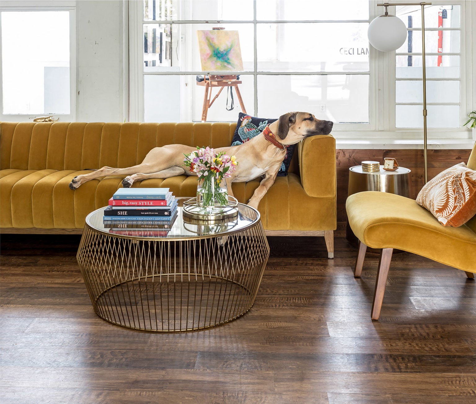 Elliot Condo Size Sofa - Mustard