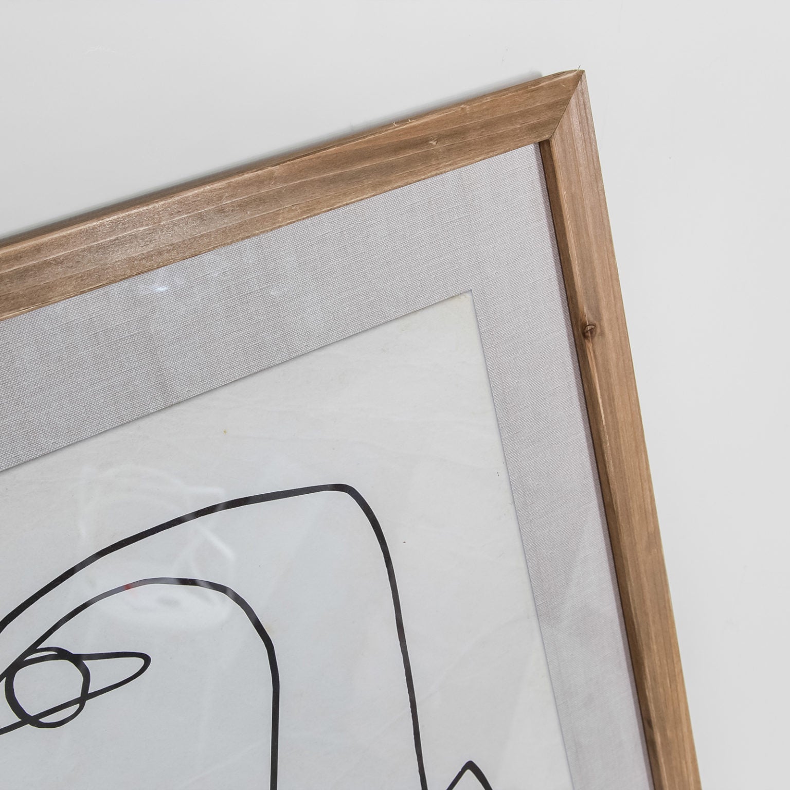Glass With Wood Frame Femme Wall Decor