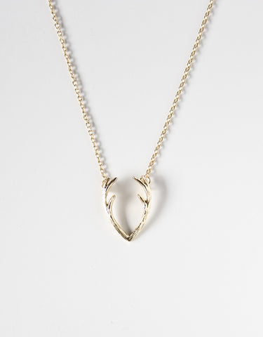 Antler Necklace - Gold