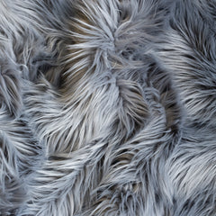 Baaa Faux Fur Throw - Grey