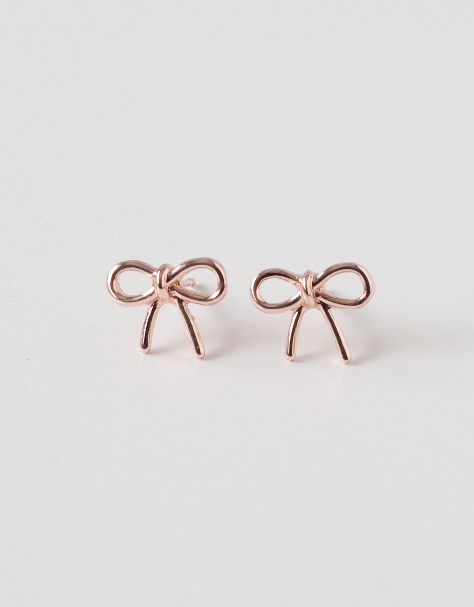 Bow Earrings - Rose Gold