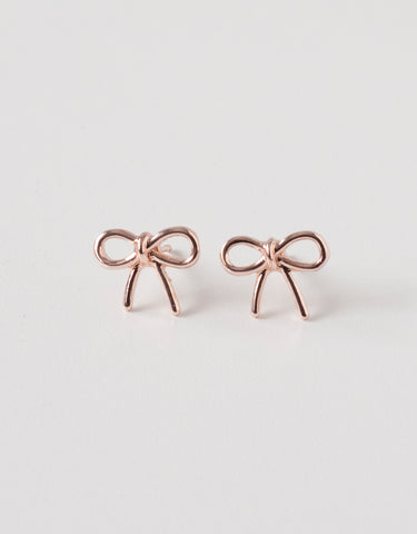 Bow Earrings - Silver