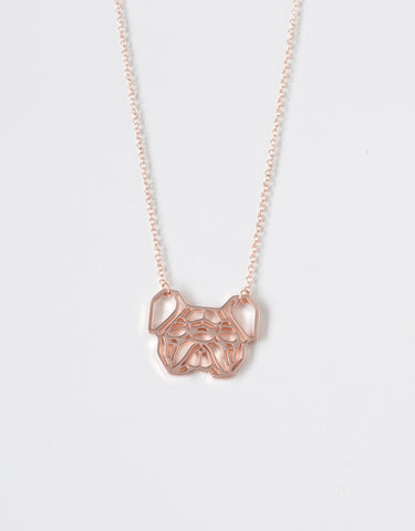 Dog Necklace - Rose Gold