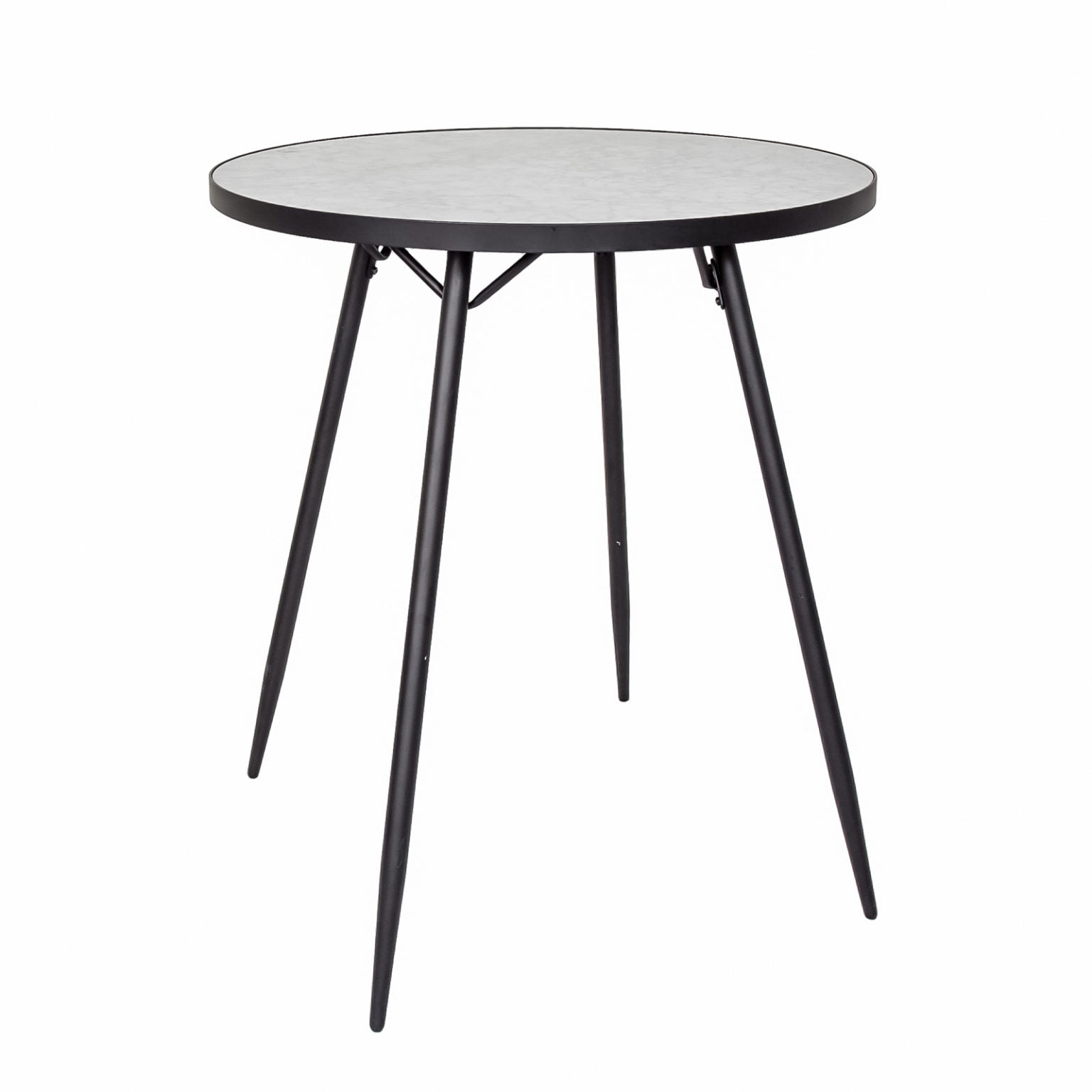 Florence Counter Table - White Marble with Black Base