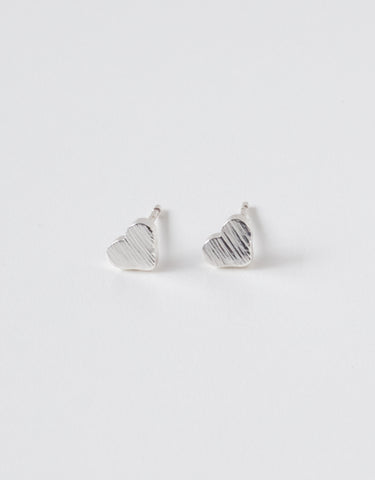 Heart Earrings - Silver