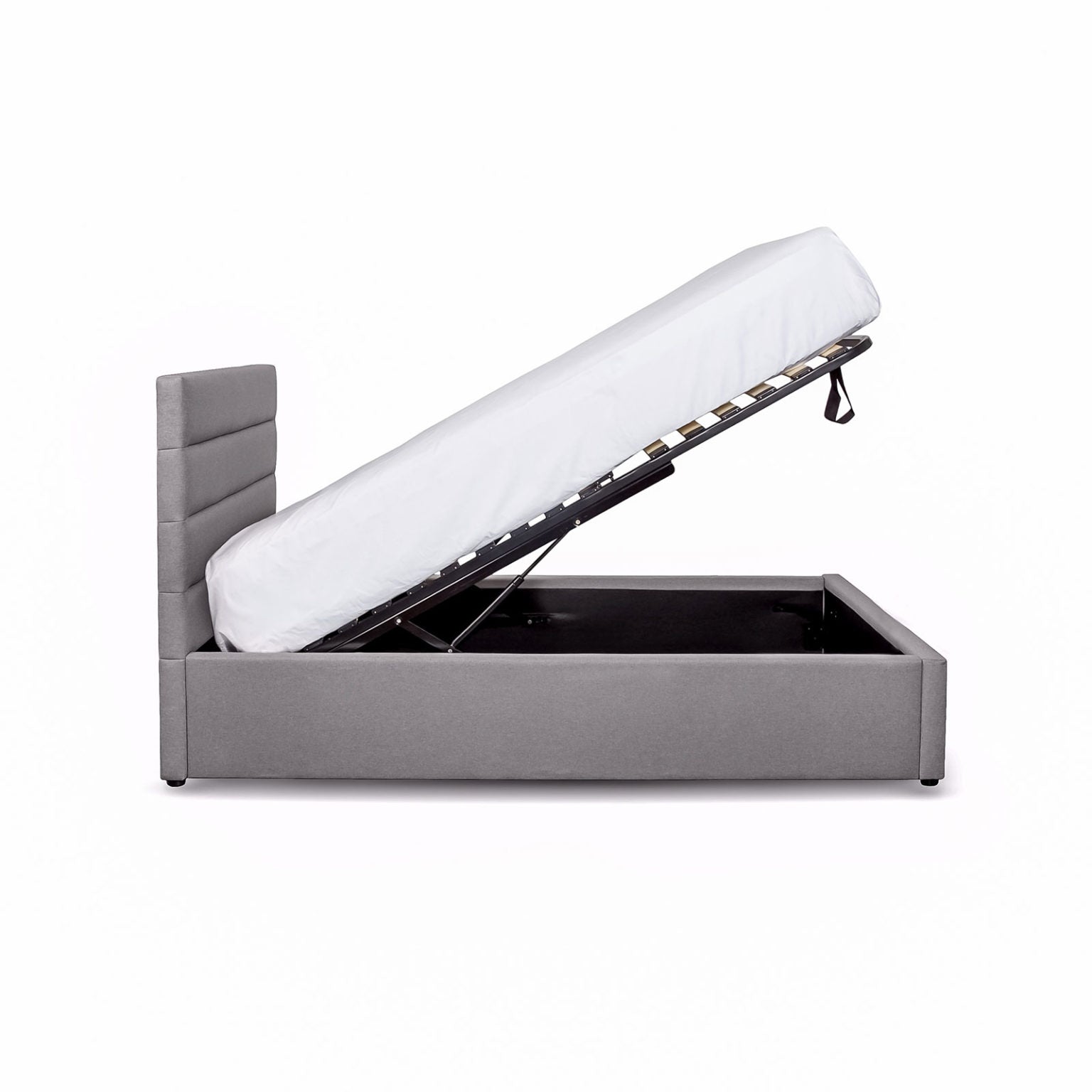 Justin Single Storage Bed - Greige