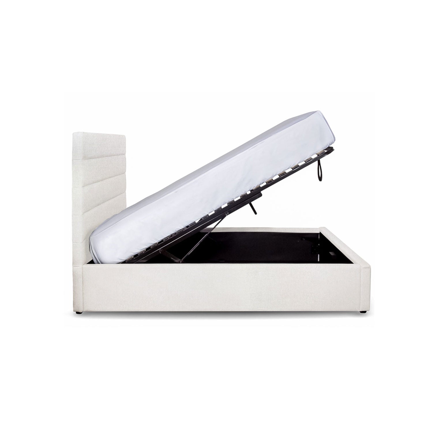 Justin Tall Queen Storage Bed - Cream