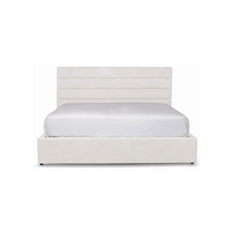 Justin Tall Double Storage Bed - Cream
