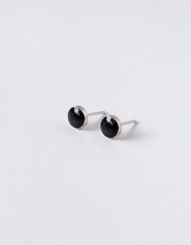 Noir Stud Earrings - Round