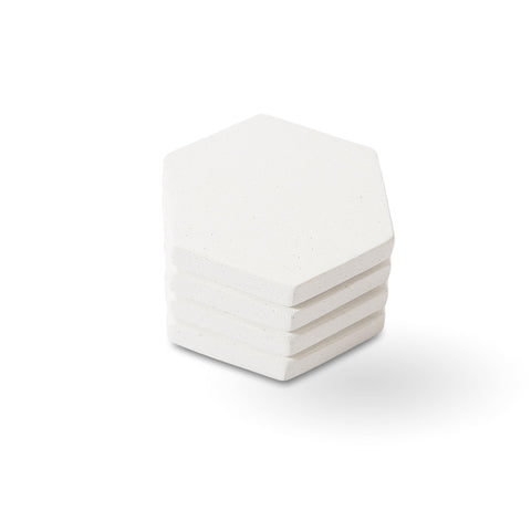 Anthology Honeycomb Coasters - White (Set of 4)
