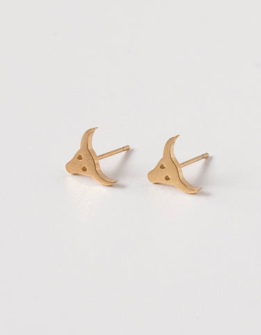 Bull Earrings - Gold