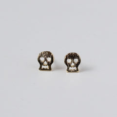 Skull Earrings - Gold