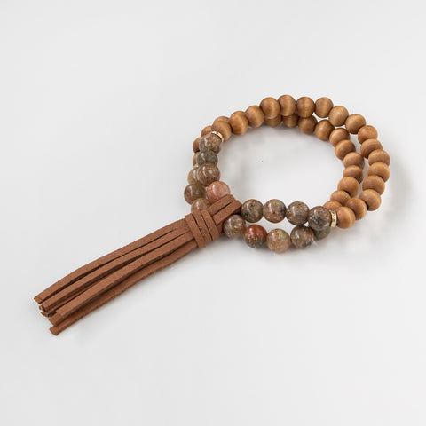 Timber Tassel Bracelet - Brown