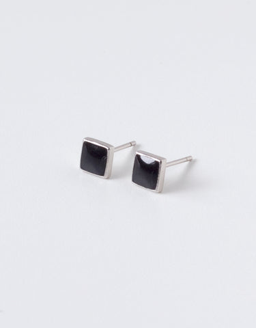 Noir Stud Earrings - Square